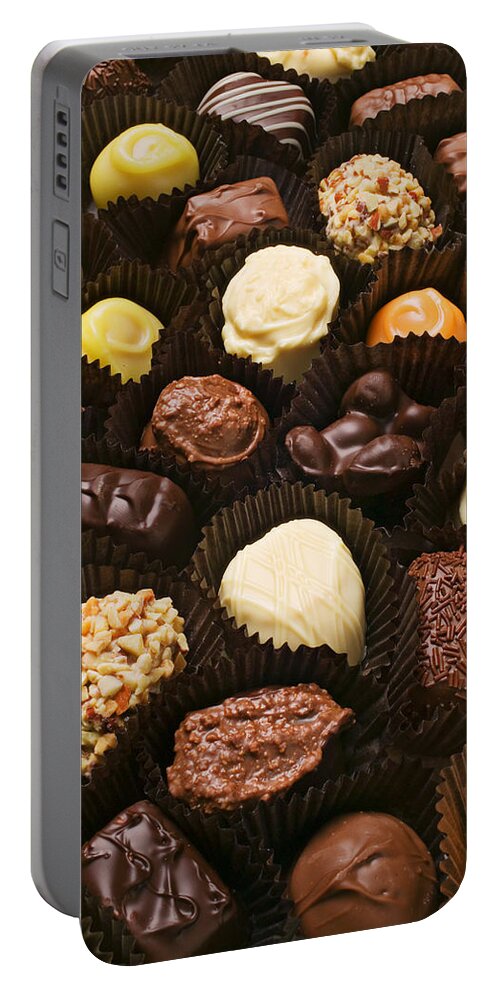 Candy Portable Battery Charger featuring the photograph Assorted candy by Garry Gay