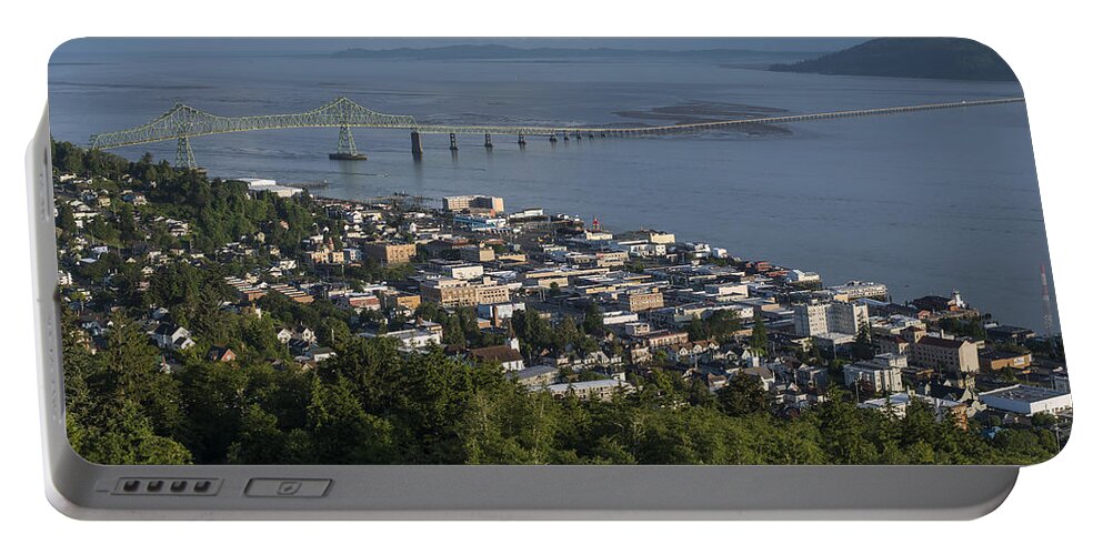 Astoria Portable Battery Charger featuring the photograph Astoria from Coxcomb Hill by Robert Potts