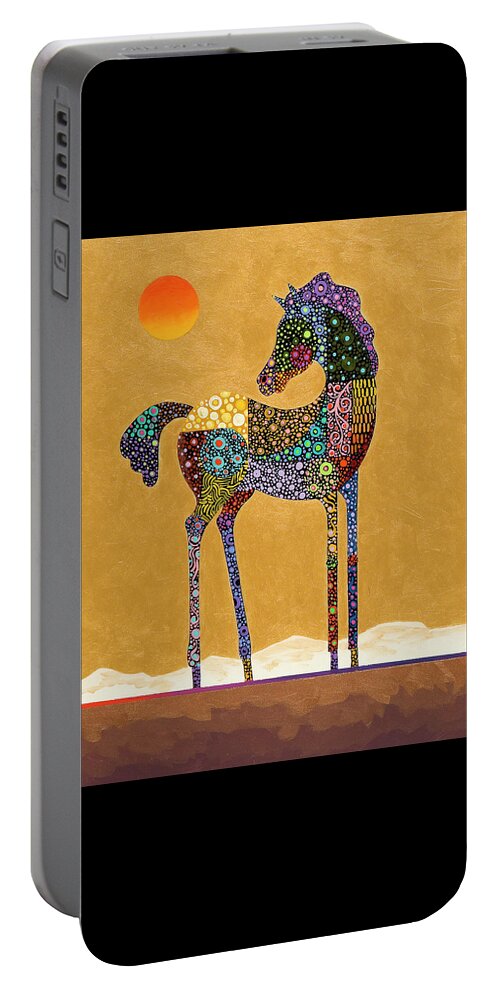 Equine Art Portable Battery Charger featuring the painting Astral by Bob Coonts