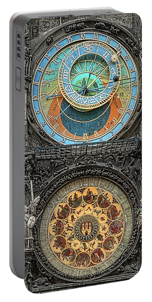 Central Europe Portable Battery Charger featuring the photograph Astronomical Hours by Sharon Popek