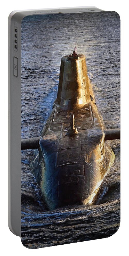 Astute Class Portable Battery Charger featuring the digital art Astute Class Submarine by Roy Pedersen