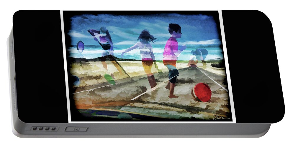 Beach Portable Battery Charger featuring the photograph At Play by Peggy Dietz
