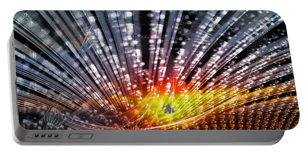 Abstract Portable Battery Charger featuring the digital art At Sunset... by Art Di