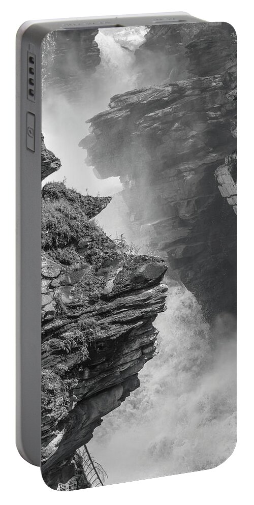 5dii Portable Battery Charger featuring the photograph Athabasca Falls by Mark Mille