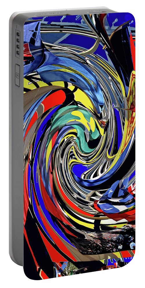 Abstract Portable Battery Charger featuring the photograph Atrium by Ian MacDonald
