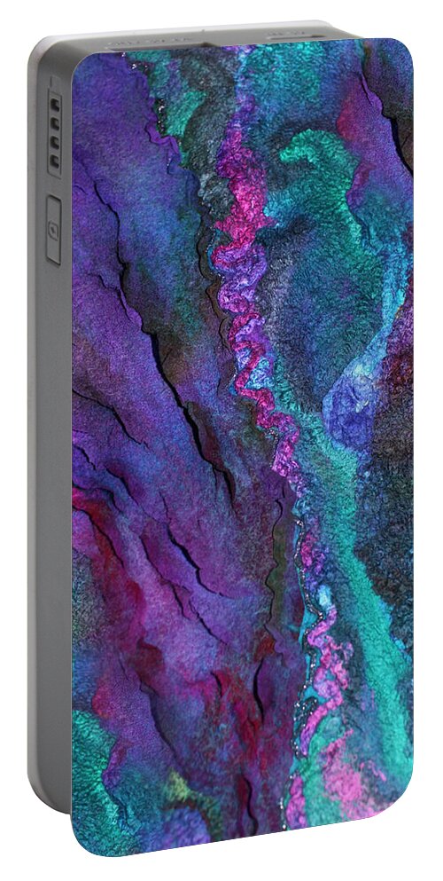 Russian Artists New Wave Portable Battery Charger featuring the photograph Aurora Borealis by Marina Shkolnik