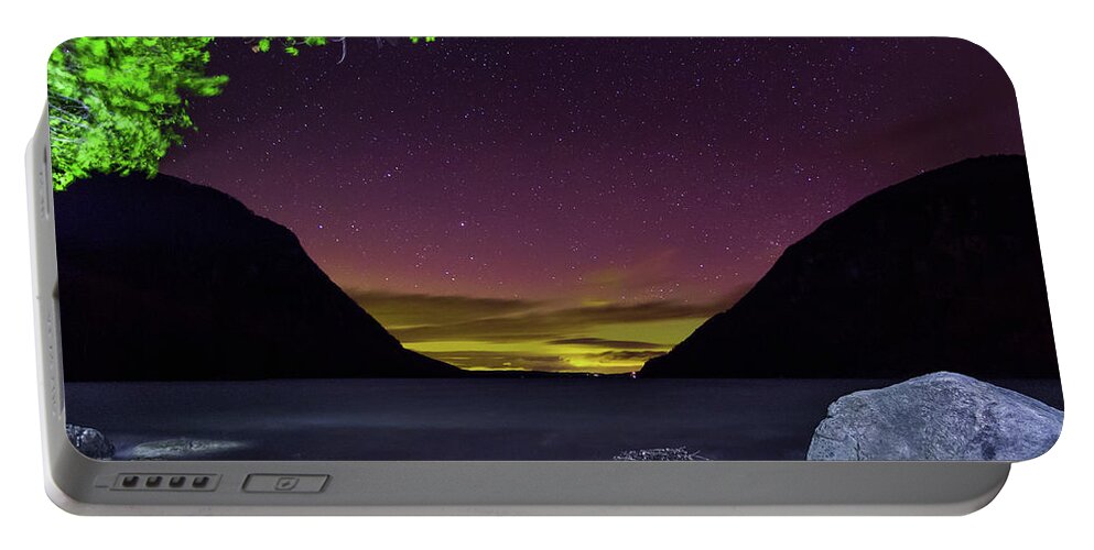 Aurora Portable Battery Charger featuring the photograph Aurora Over Lake Willoughby by Tim Kirchoff
