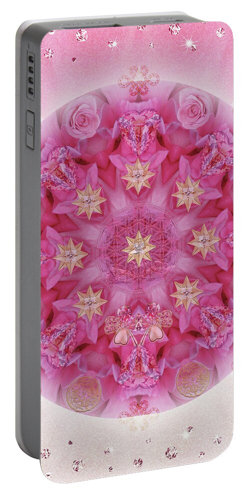 Love Portable Battery Charger featuring the digital art Auspicious Adoration by Alicia Kent