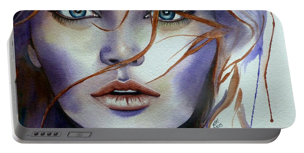 Woman Portable Battery Charger featuring the painting Perfect Imperfection by Michal Madison