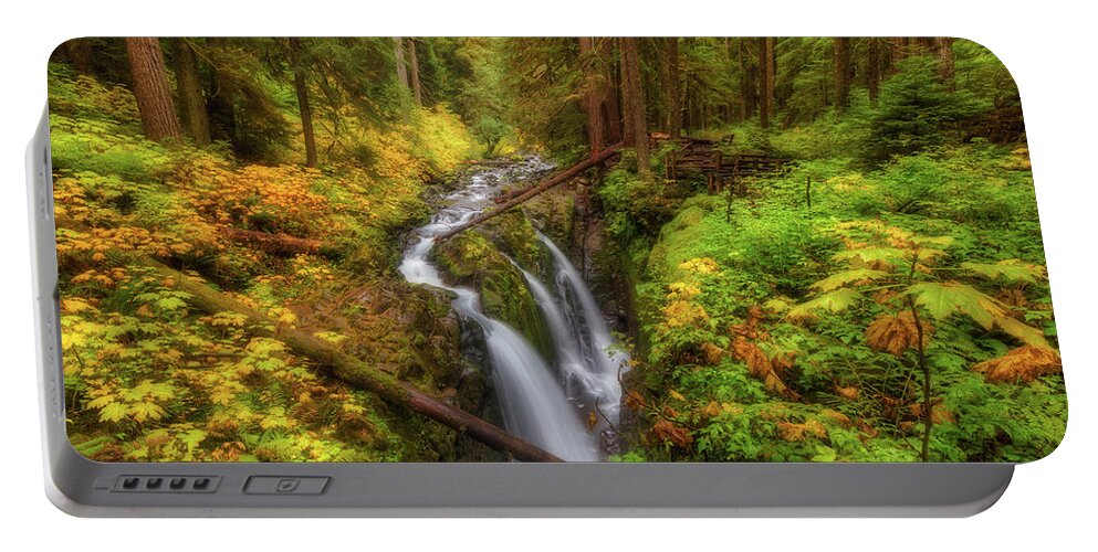 Sol Duc Portable Battery Charger featuring the photograph Autumn at Sol Duc by Judi Kubes