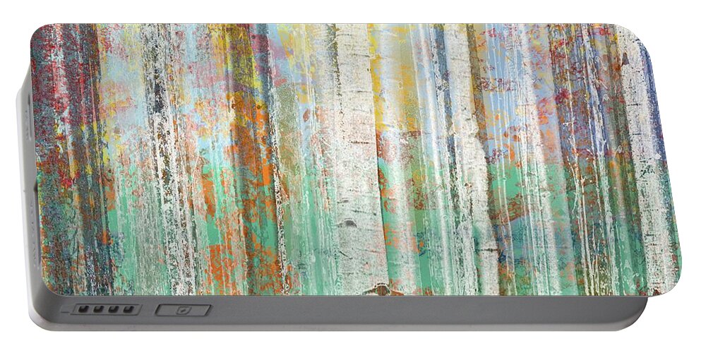 Victor Shelley Portable Battery Charger featuring the painting Autumn Grove II by Victor Shelley