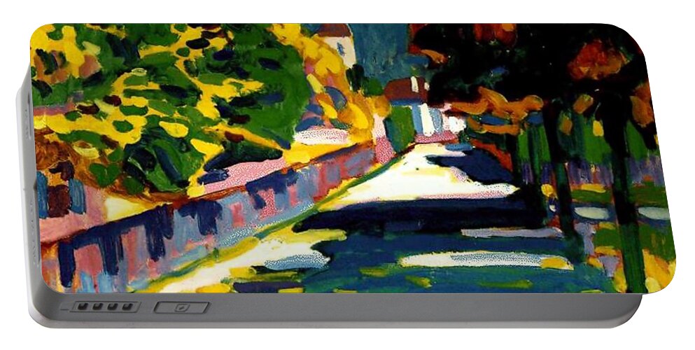 Autumn In Bavaria Portable Battery Charger featuring the painting Autumn in Bavaria by Wassily Kandinsky