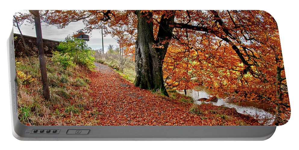 Autumn Portable Battery Charger featuring the photograph Autumn in Polkemmet by Elena Perelman