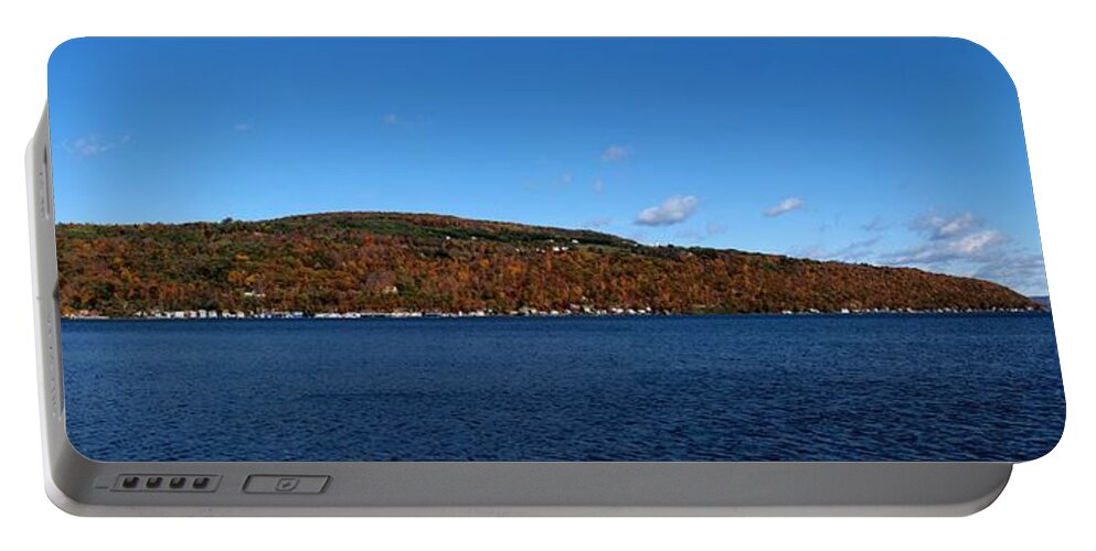 Hammondsport New York Portable Battery Charger featuring the photograph Autumn in the Finger Lakes by Joshua House