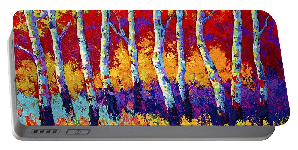 Trees Portable Battery Charger featuring the painting Autumn Riches by Marion Rose