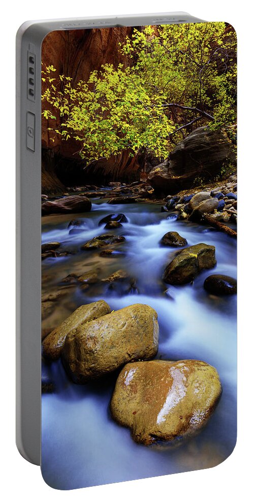 Autumn Portable Battery Charger featuring the photograph Autumn Run by Chad Dutson