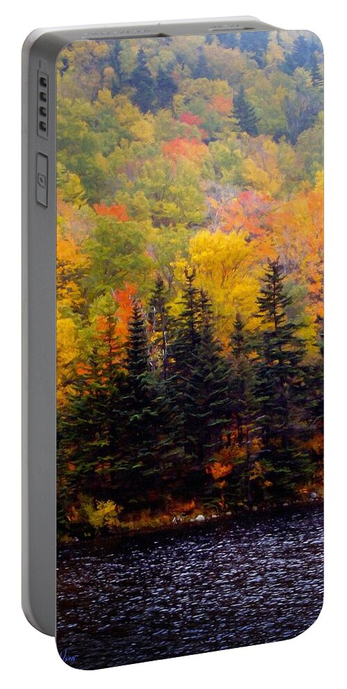 Autumn Shore Portable Battery Charger featuring the photograph Autumn Shore by Frank Wilson