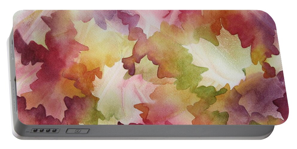 Autumn Leaves Portable Battery Charger featuring the painting Autumn Splendor by Deborah Ronglien