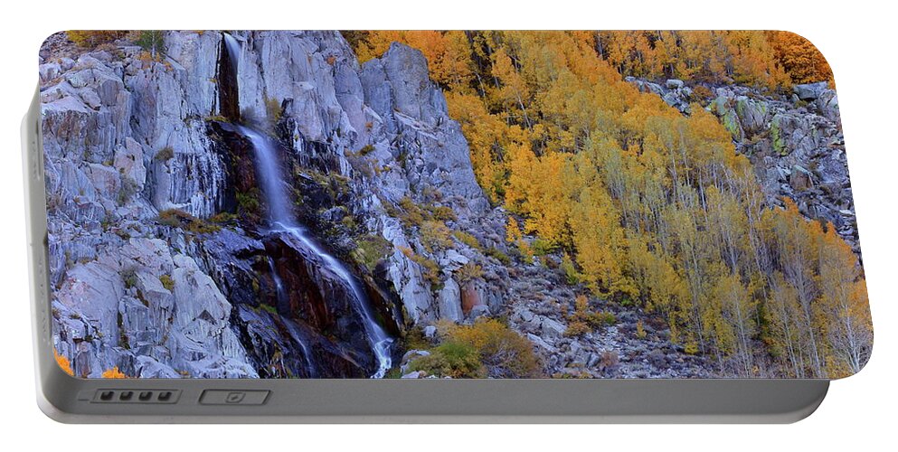 Fall Portable Battery Charger featuring the photograph Autumn surrounds Mist Falls in the Eastern Sierras by Jetson Nguyen