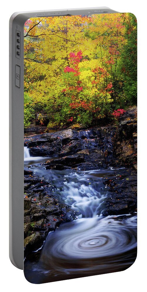 Autumn Swirls Portable Battery Charger featuring the photograph Autumn Swirls by Chad Dutson