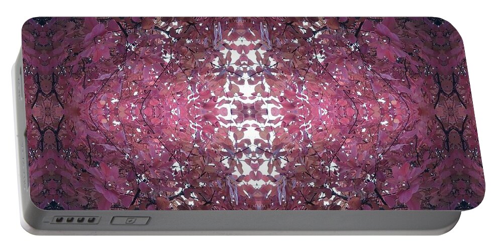Autumn Portable Battery Charger featuring the photograph Autumn Tree Leaves fractal E1 mid by Julia Woodman
