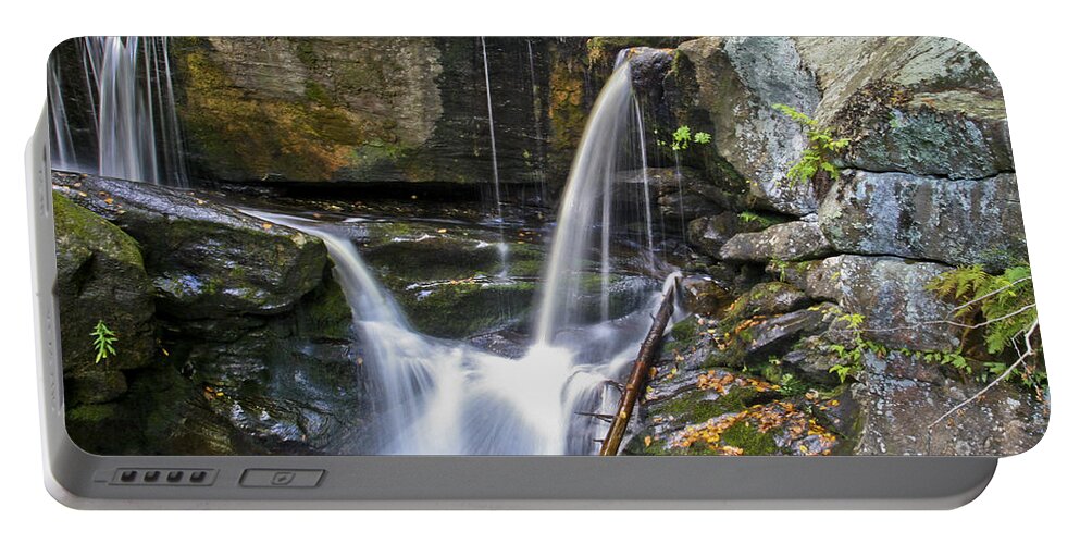 Waterfall Portable Battery Charger featuring the photograph Autumn waterfall by Albert Seger