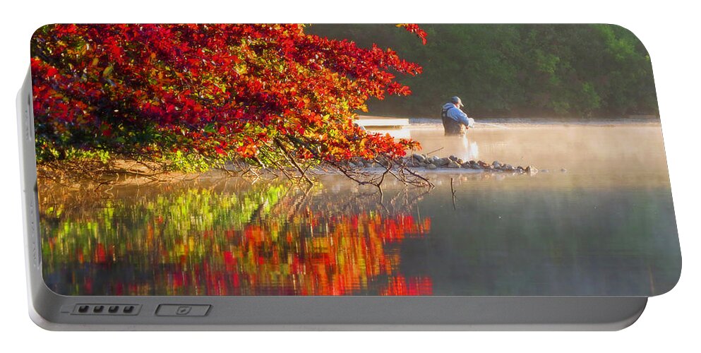 Brewster Portable Battery Charger featuring the photograph Autumn Whispers - Sheeps Pond by Dianne Cowen Cape Cod Photography