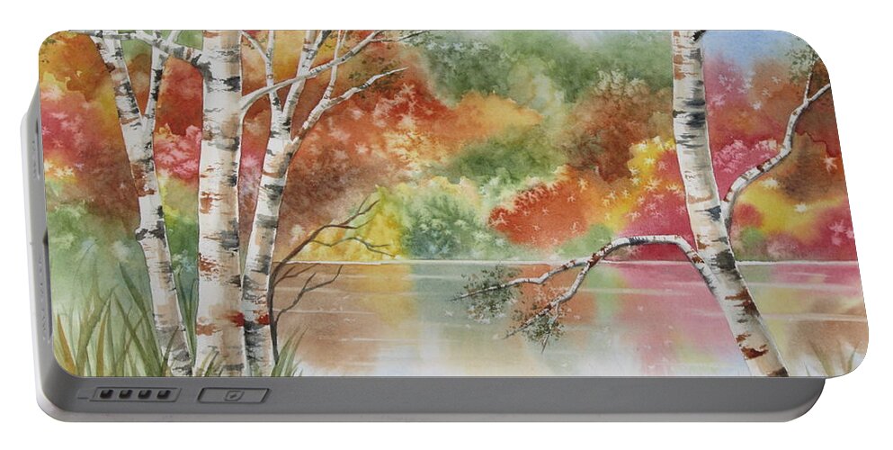 Autumn Portable Battery Charger featuring the painting Autumn Wonder by Deborah Ronglien