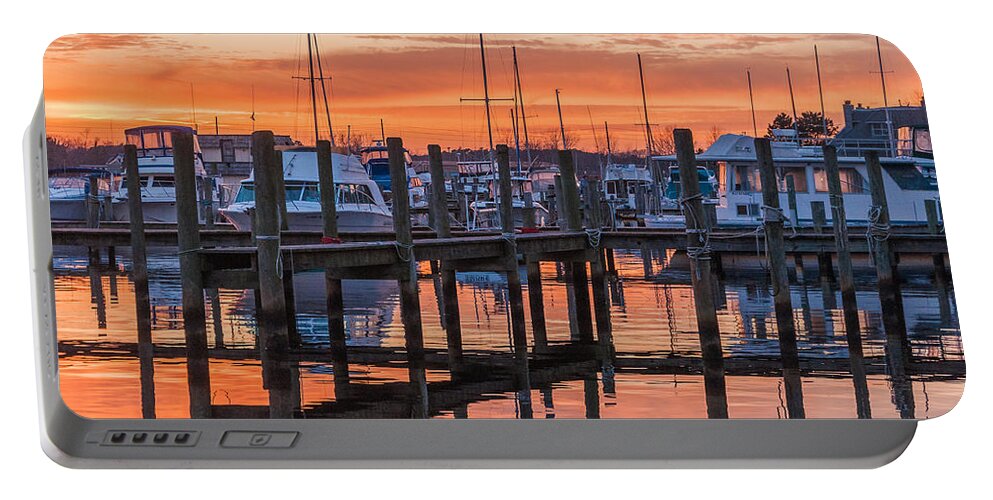 Toms River Portable Battery Charger featuring the photograph Autumnal Sky by Kristopher Schoenleber