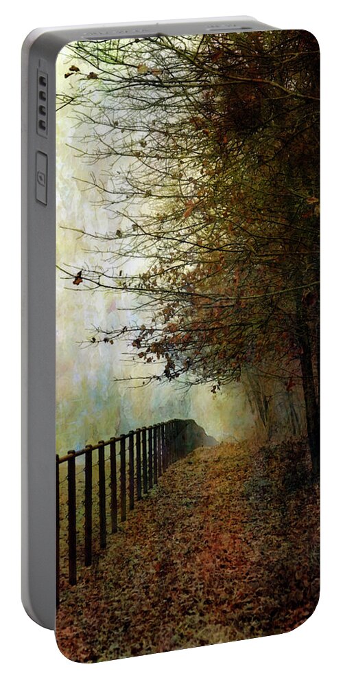 Autumns Path Portable Battery Charger featuring the photograph Autumns Path 7864 IDP_2 by Steven Ward