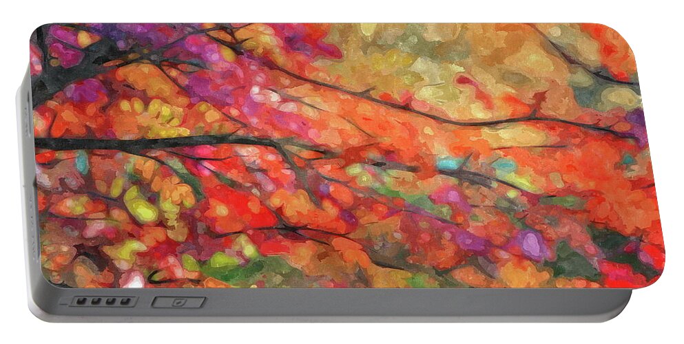 Autumn Portable Battery Charger featuring the photograph Autumns Splendorous Canvas by Andrea Kollo
