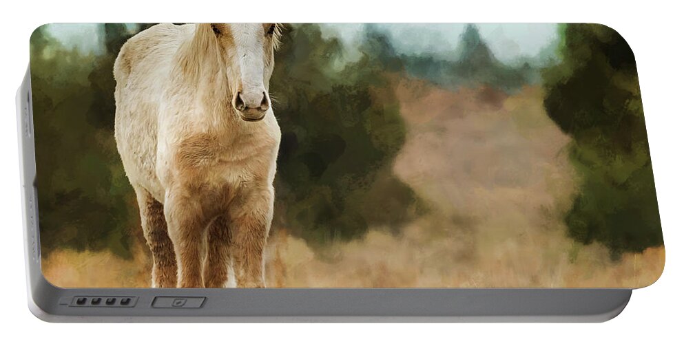 Foal Portable Battery Charger featuring the photograph Awkwardly Appealing by Belinda Greb