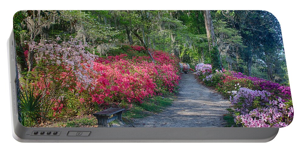 Middleton Place Portable Battery Charger featuring the photograph Azalea Path by Patricia Schaefer