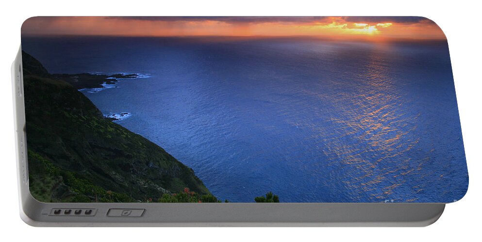 Island Portable Battery Charger featuring the photograph Azores islands sunset by Gaspar Avila