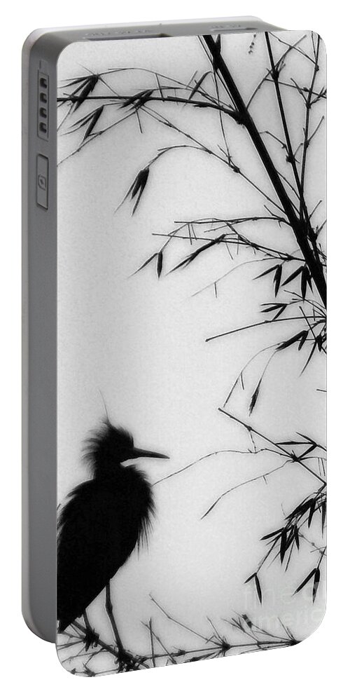 Egret Portable Battery Charger featuring the photograph Baby Egret Waits by Linda Shafer