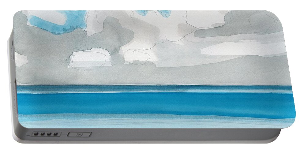 Watercolor Portable Battery Charger featuring the painting Bacalar, Mexico by Dick Sauer