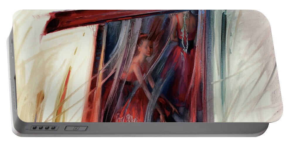 Ballet Portable Battery Charger featuring the painting Balle-t by Serguei Zlenko