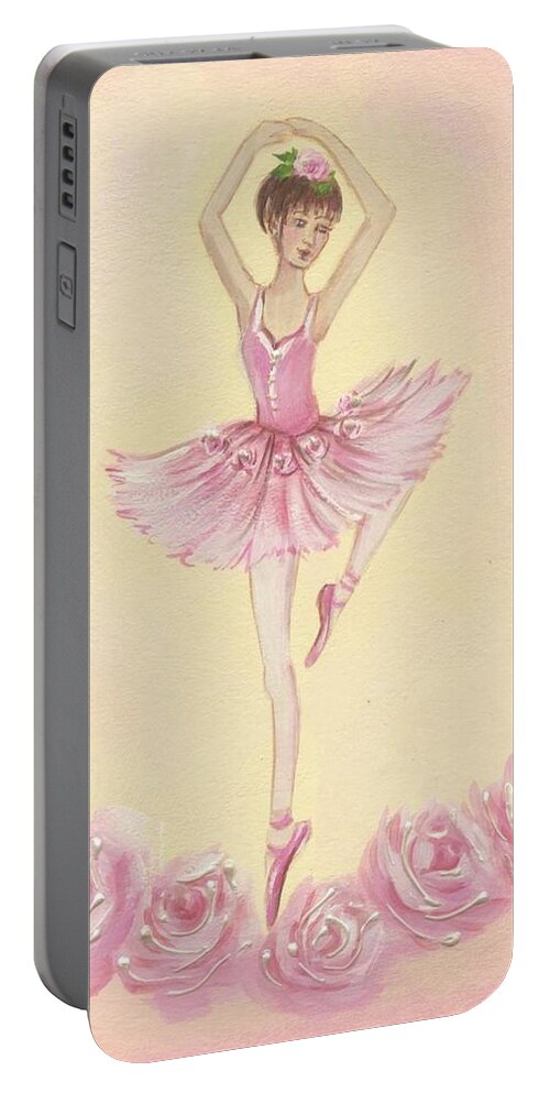Ballet Portable Battery Charger featuring the painting Ballerina Beauty Painting by Chris Hobel