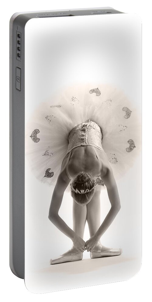 Ballet Portable Battery Charger featuring the photograph Ballerina bent by Steve Williams