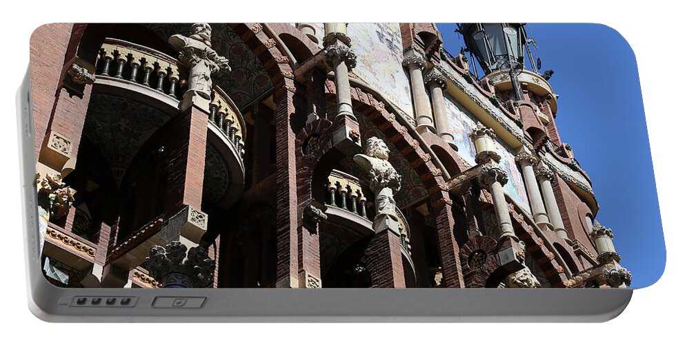 Palau De La Musica Barcelona Portable Battery Charger featuring the photograph Barcelona 4 by Andrew Fare