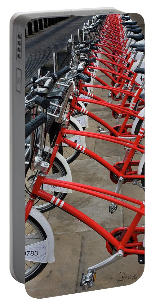 Bicycles Portable Battery Charger featuring the photograph Barcelona Bicycles by Frederic A Reinecke