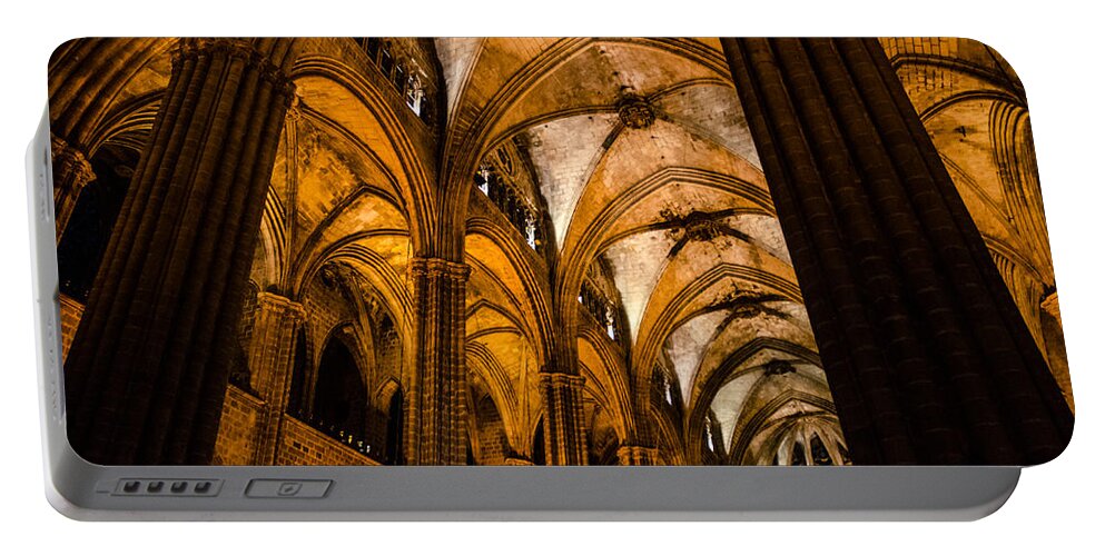 History Portable Battery Charger featuring the photograph Barcelona - The Cathedral 2 by AM FineArtPrints