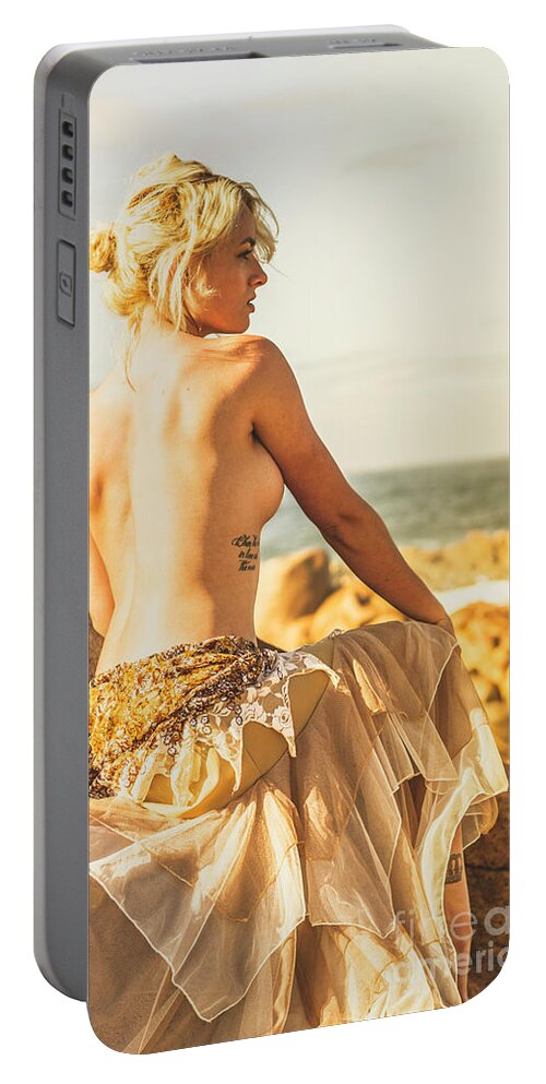 Fine Art Portable Battery Charger featuring the photograph Bare elegance by Jorgo Photography