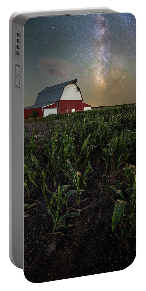 Barn Portable Battery Charger featuring the photograph Barn Astronomy 2 by Aaron J Groen