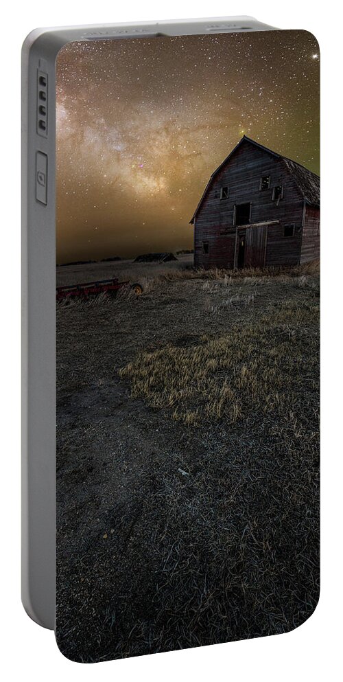Barn Portable Battery Charger featuring the photograph Barn Astronomy 3 by Aaron J Groen