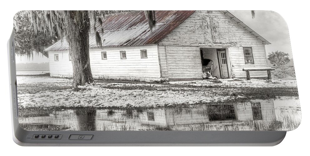 Landscape Portable Battery Charger featuring the photograph Barn Reflection by Scott Hansen