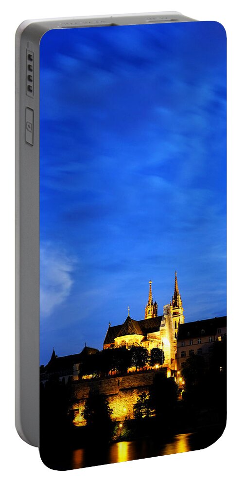 Basel Portable Battery Charger featuring the photograph Basel Minster by Fabrizio Troiani