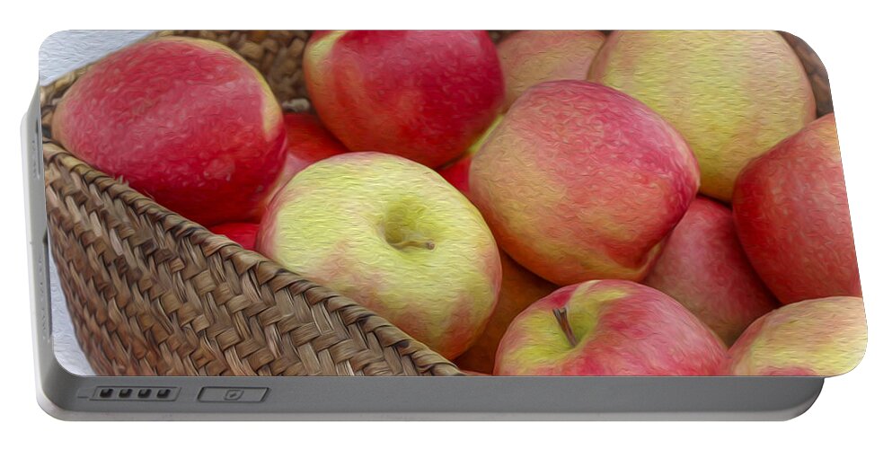 Apples Portable Battery Charger featuring the photograph Basket of Apples by Spencer Studios