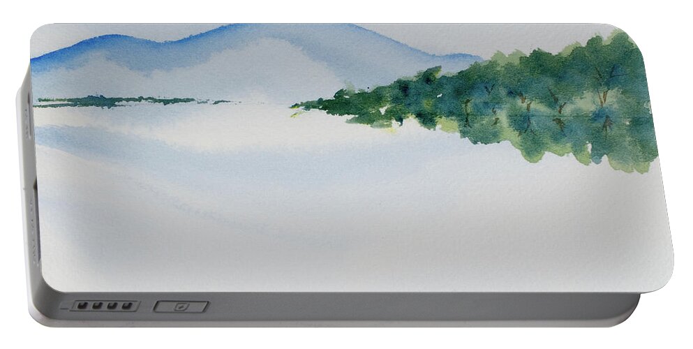 Australia Portable Battery Charger featuring the painting Bathurst Harbour reflections by Dorothy Darden