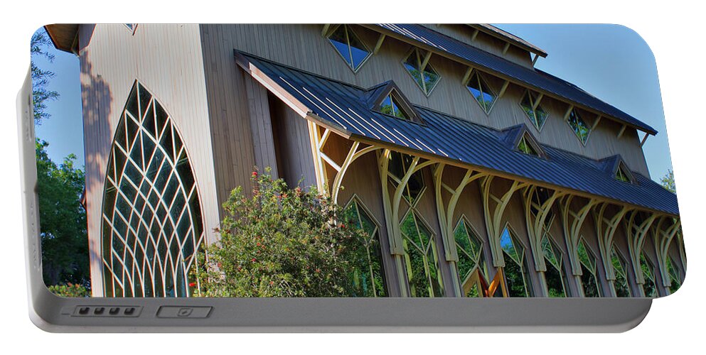 Baughman Portable Battery Charger featuring the photograph Baughman Meditation Center - Outside by Farol Tomson